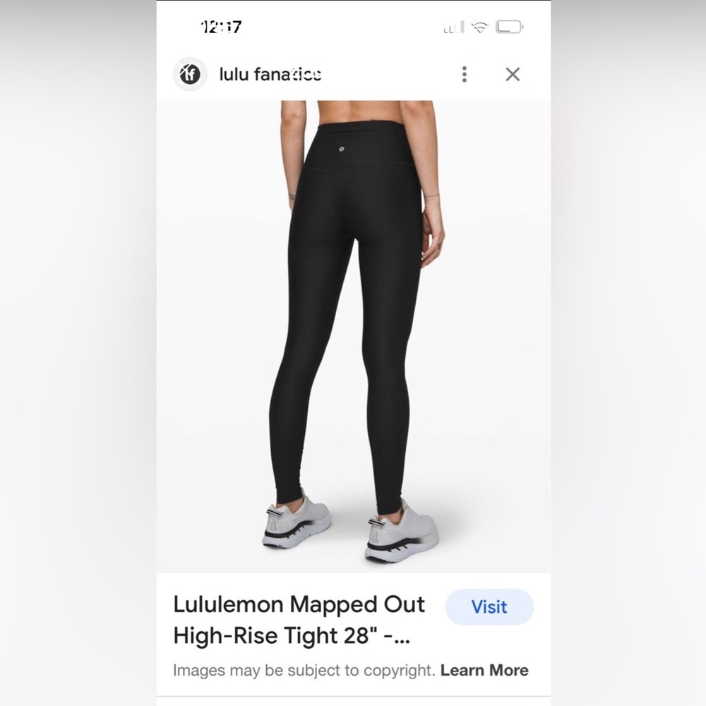 Lululemon Mapped Out 28 inch inseam leggings size 8